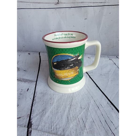 Warner Bros The Polar Express 3D Embossed "Believe" Hot Chocolate Coffee Mug - Picture 1 of 9